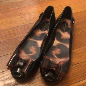 Vivianne Westwood Melissa Peep Bow Flats